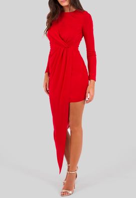 vestido-ivete-curto-de-manga-comprida-irregular-powerlook-vermelho