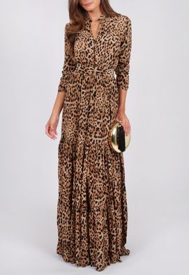 vestido para formatura estampado