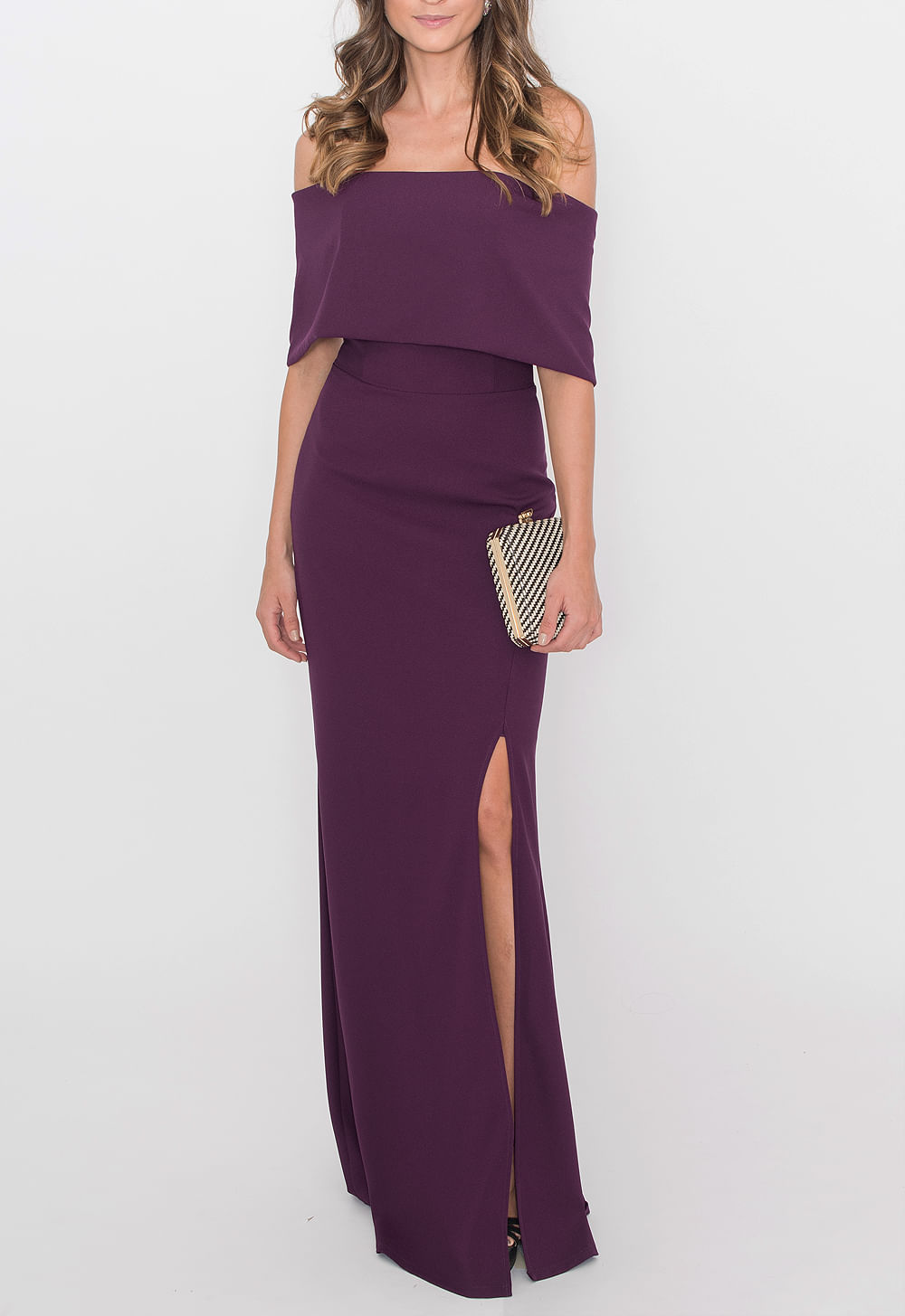 vestido de madrinha cor uva