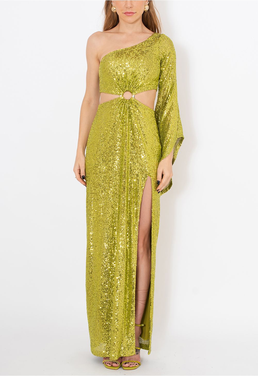 Vestido Mader longo Powerlook - verde abacate - powerlook